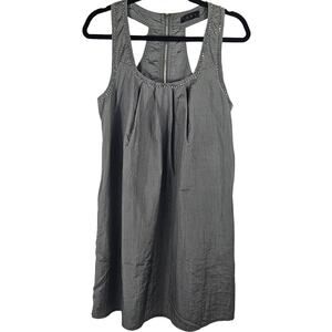 TCEC Womens Dress Size Large Pewter/Gray/Green Shimmery Beading Racer Back